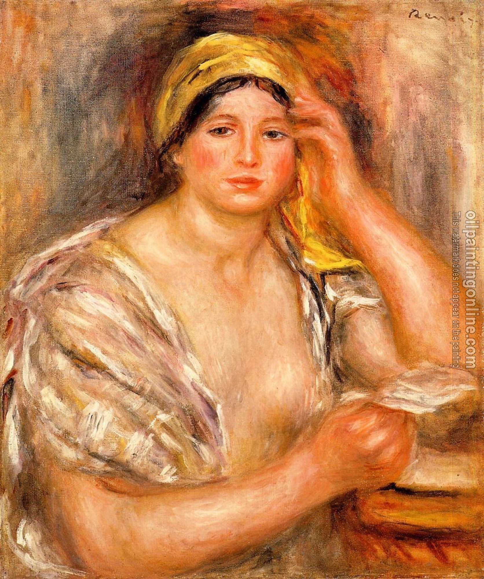 Renoir, Pierre Auguste - Woman with a Yellow Turban